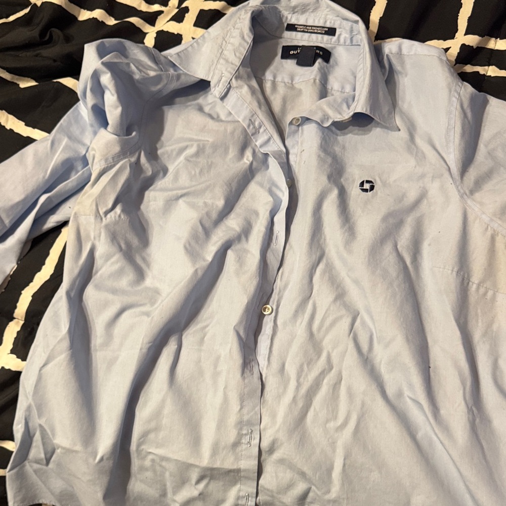 Lands' End Light Blue Button Down Shirt